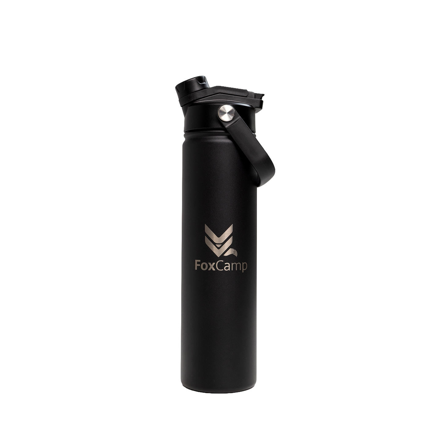 Black STAINLESS STEEL water bottle 750ML