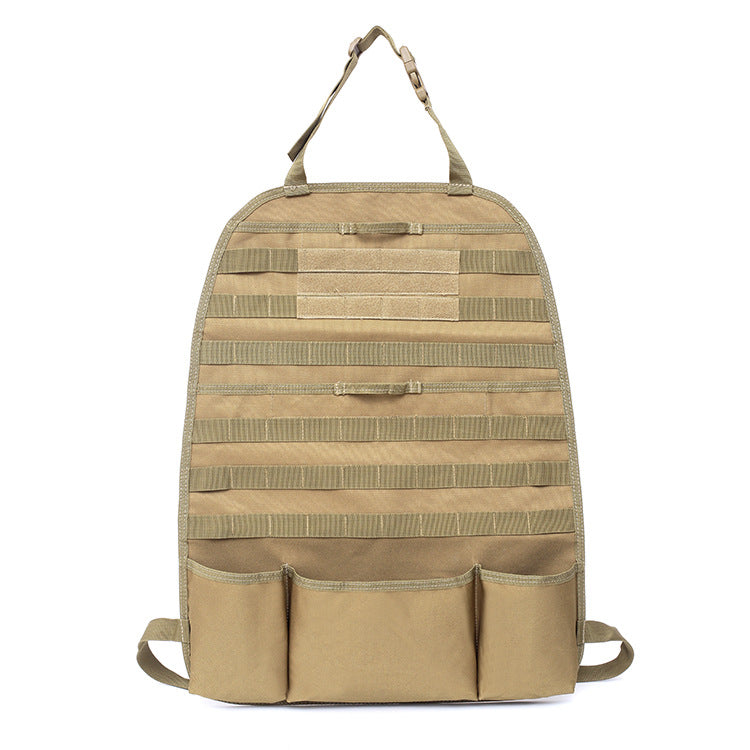Vehicle rear seat back organizer (Khaki)