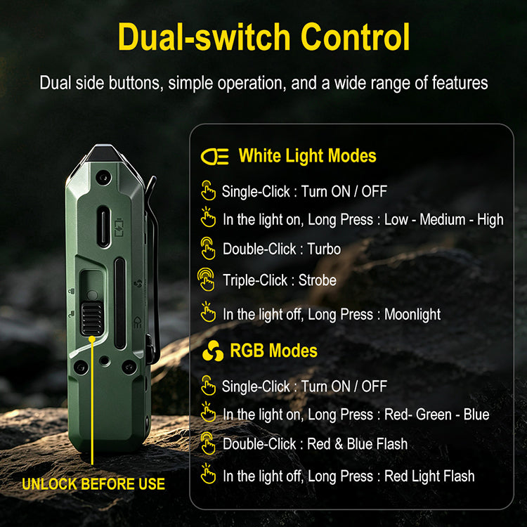 BORUiT R7 Mini Flashlight