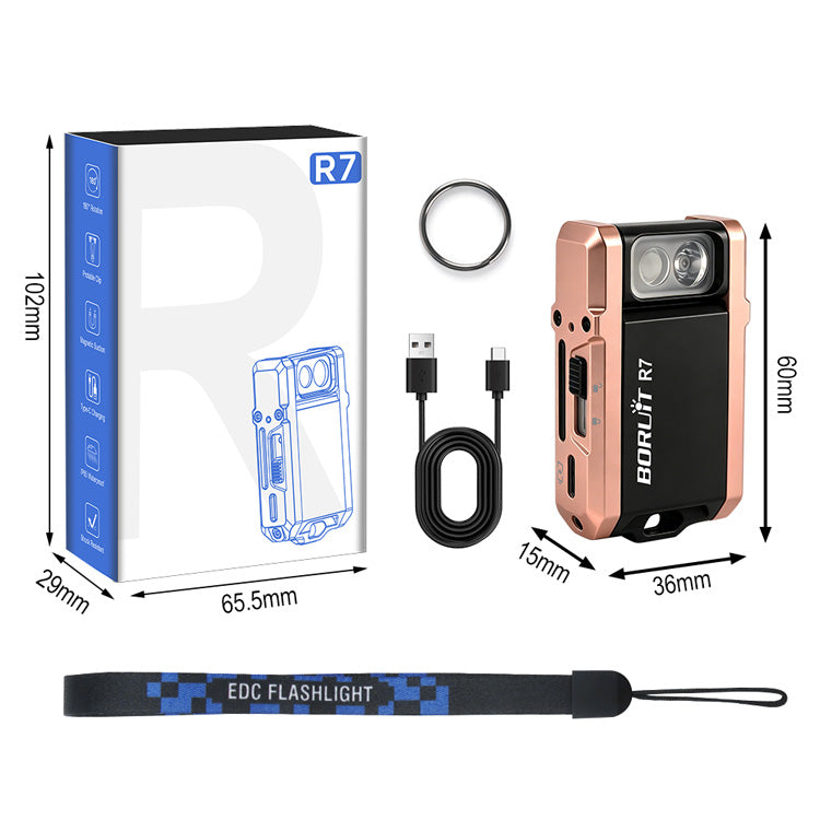 BORUiT R7 Mini Flashlight