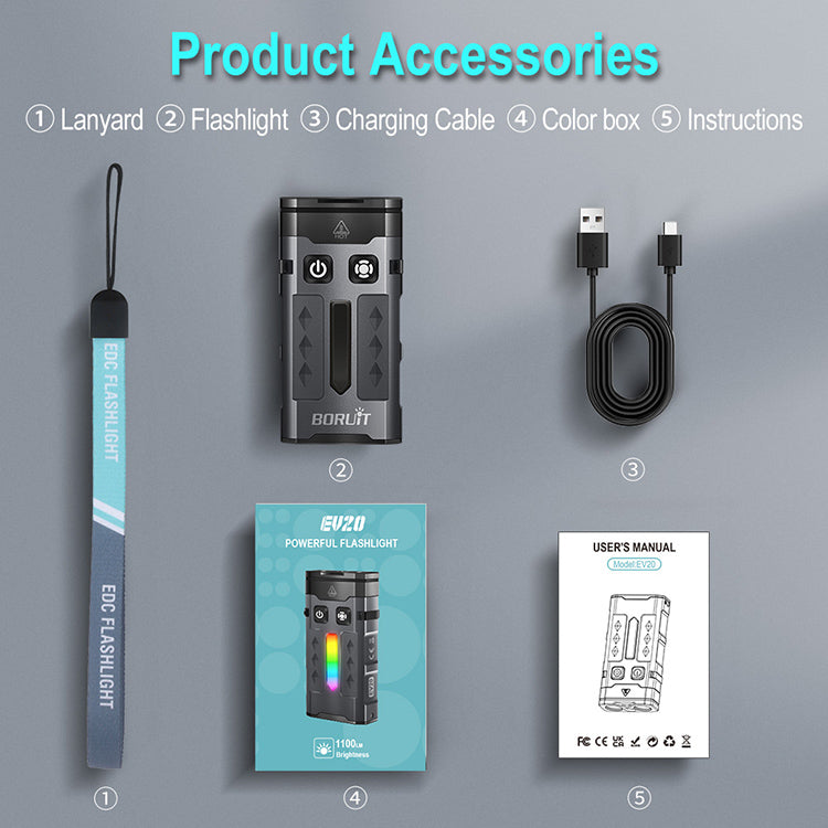 BORUiT EV20 Mini Flashlight