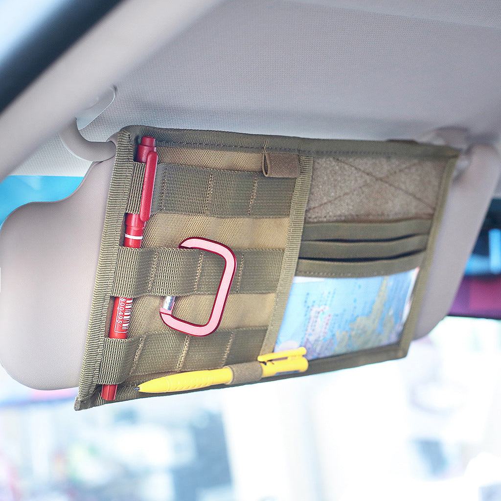 Car sun visor organizer (Khaki)